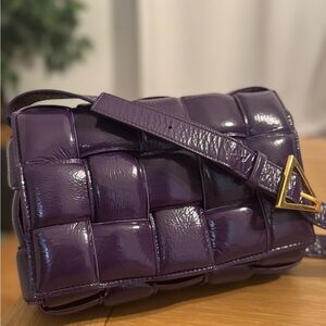 Bottega Veneta Padded Cassette Crossbody Purple Plum